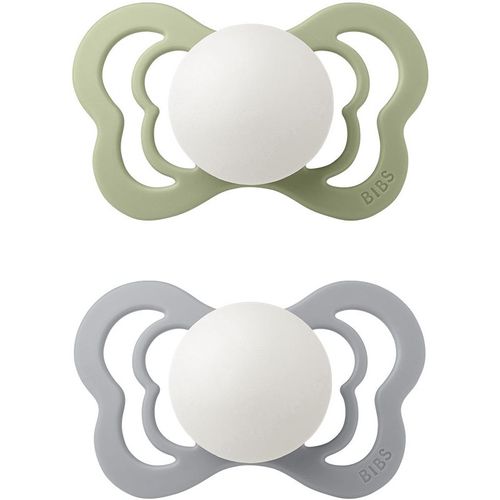 Couture Glow Silicone Size 1: 0+ months ciuccio Sage / Cloud 2 pz - BIBS - Modalova