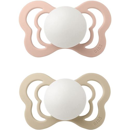 Couture Glow Silicone Size 1: 0+ months ciuccio Blush / Vanilla 2 pz - BIBS - Modalova