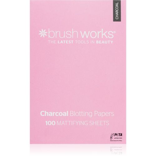 Charcoal Blotting Papers papel matificante 100 ud - Brushworks - Modalova