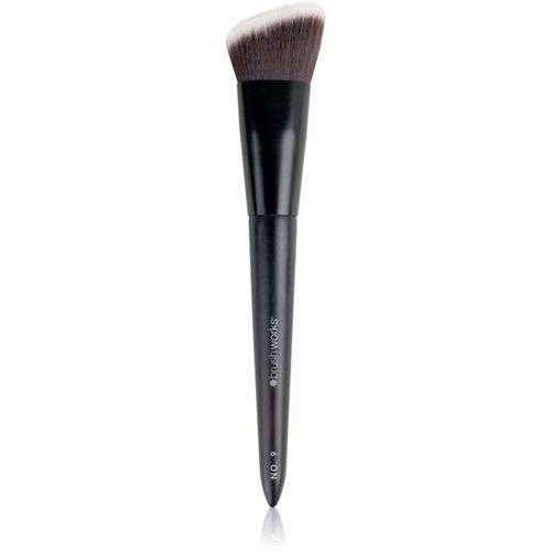 Angled Flat Top Foundation Buffing Brush brocha plana para aplicar la base de maquillaje tipo NO. 9 1 ud - Brushworks - Modalova