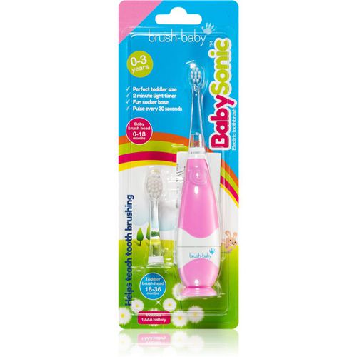 BabySonic cepillo de dientes eléctrico para niños 0 – 36 meses Pink 1 ud - Brush Baby - Modalova