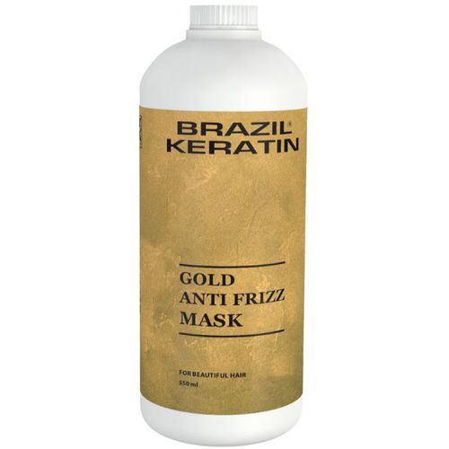 Gold Anti Frizz Mask regenerierende Maske mit Keratin für beschädigtes Haar 550 ml - Brazil Keratin - Modalova
