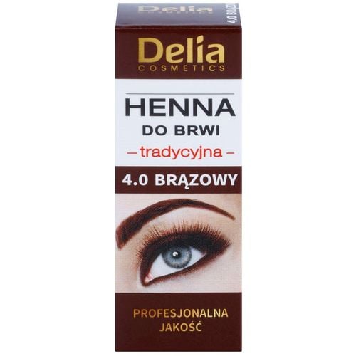 Henna tinta per sopracciglia colore 4.0 Brown 2 g + 2 ml - Delia Cosmetics - Modalova