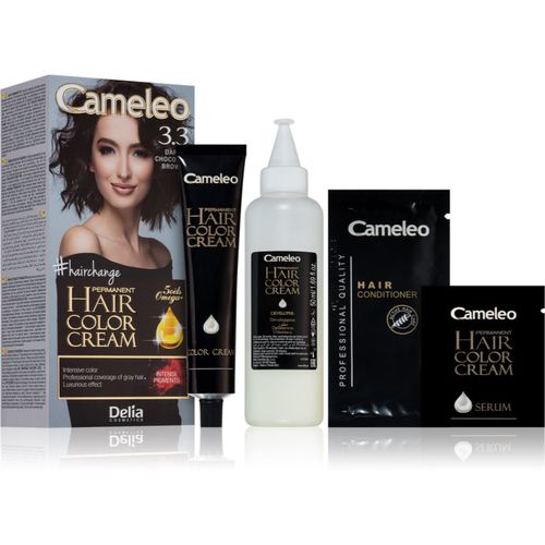 Cameleo Omega Permanent-Haarfarbe Farbton 3.3 Dark Chocolate Brown - Delia Cosmetics - Modalova