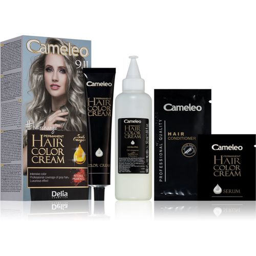 Cameleo Omega Permanent-Haarfarbe Farbton 9.11 Frozen Blond - Delia Cosmetics - Modalova