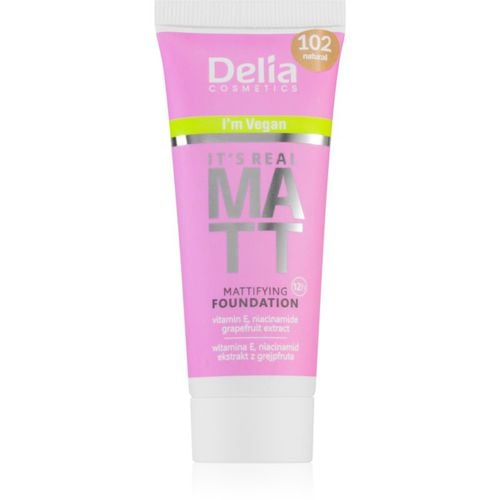 It's Real Matt maquillaje matificante tono 102 Natural 30 ml - Delia Cosmetics - Modalova