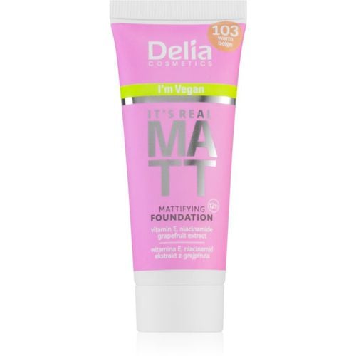 It's Real Matt maquillaje matificante tono 103 Warm Beige 30 ml - Delia Cosmetics - Modalova