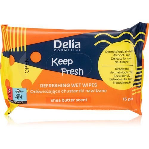 Keep Fresh Shea Butter erfrischende Feuchttücher 15 St - Delia Cosmetics - Modalova