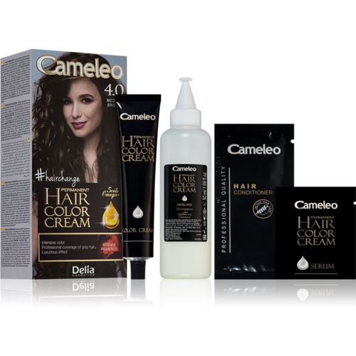 Cameleo Omega Permanent-Haarfarbe Farbton 4.0 Medium Brown - Delia Cosmetics - Modalova