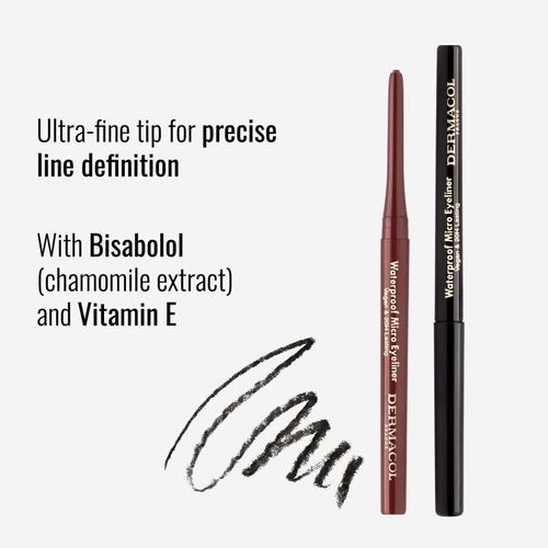 Micro Eyeliner Waterproof lápiz de ojos resistente al agua tono 01 Black 1 g - Dermacol - Modalova