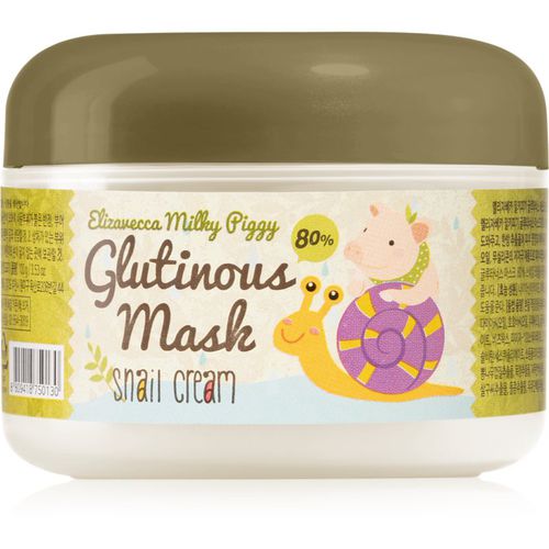 Milky Piggy Glutinous Mask 80% Snail Cream maschera idratante e nutriente intensa con estratto di bava di lumaca 100 g - Elizavecca - Modalova