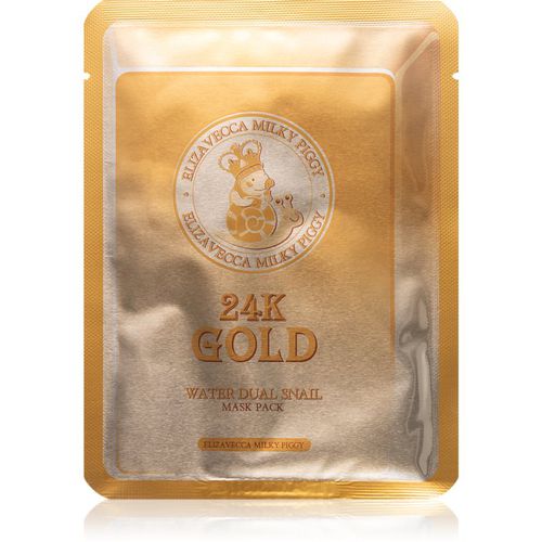 Milky Piggy 24K Gold Water Dual Snail Mask mascheraviso idratante in tessuto con oro a 24 carati 25 ml - Elizavecca - Modalova