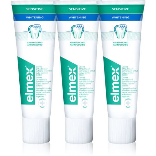 Sensitive Whitening dentifricio per denti bianchi naturali 3x75 ml - Elmex - Modalova