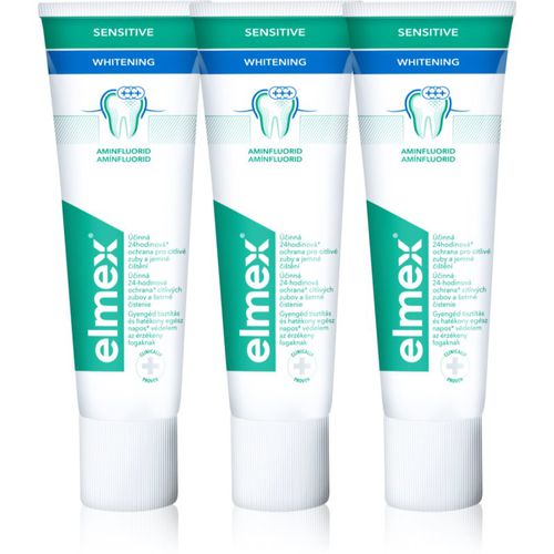 Sensitive Whitening Zahnpasta für natürlich weiße Zähne 3x75 ml - Elmex - Modalova