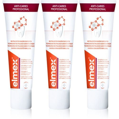 Anti-Caries Professional dentifricio protettivo contro la carie 3 x 75 ml - Elmex - Modalova