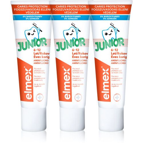 Junior 6-12 Years pasta de dientes para niños 3x75 ml - Elmex - Modalova