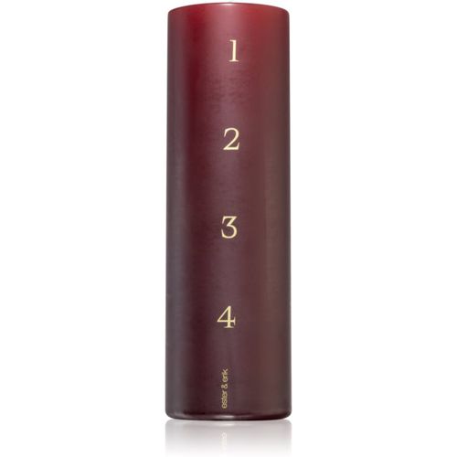 Advent deep wine candela decorativa 20 cm - ester & erik - Modalova