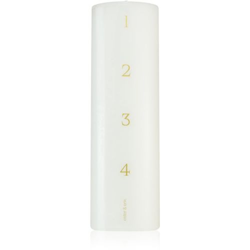 Advent pure white candela decorativa 6x20 cm - ester & erik - Modalova