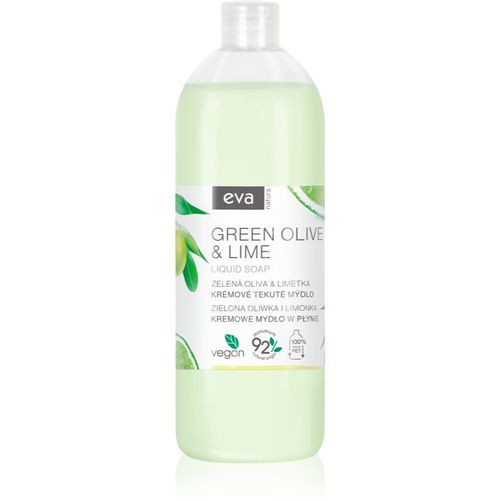 Green olive & Lime jabón líquido cremoso para manos recarga de recambio 1000 ml - Eva Natura - Modalova