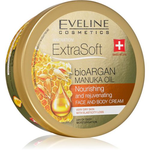 Extra Soft crema hidratante para rostro y cuerpo con aceite de argán 175 ml - Eveline Cosmetics - Modalova