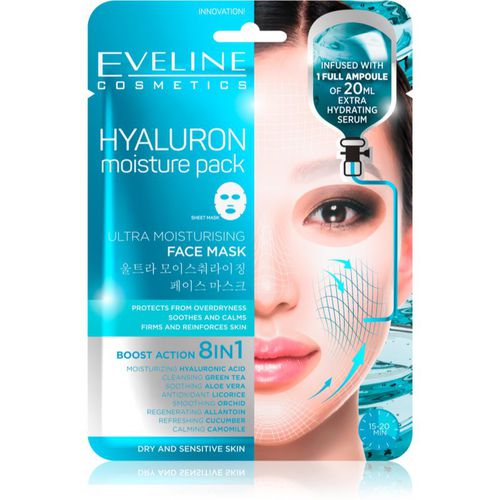 Hyaluron Moisture Pack extra feuchtigkeitsspendende beruhigende Textil-Maske 1 St - Eveline Cosmetics - Modalova
