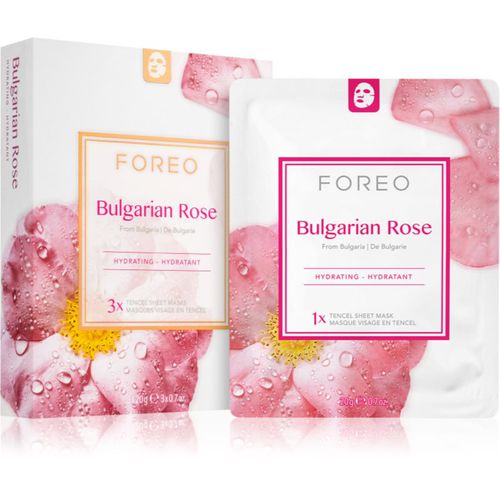 Farm to Face Sheet Mask Bulgarian Rose mascarilla hidratante en forma de hoja 3x20 ml - FOREO - Modalova