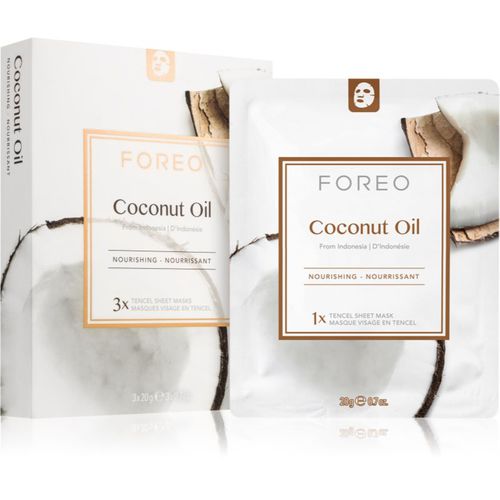 Farm to Face Sheet Mask Coconut Oil mascarilla nutriente en forma de hoja 3x20 ml - FOREO - Modalova