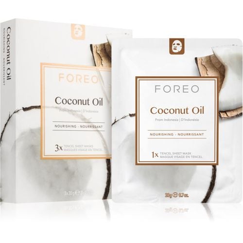 Farm to Face Sheet Mask Coconut Oil maschera viso nutriente in tessuto 3x20 ml - FOREO - Modalova