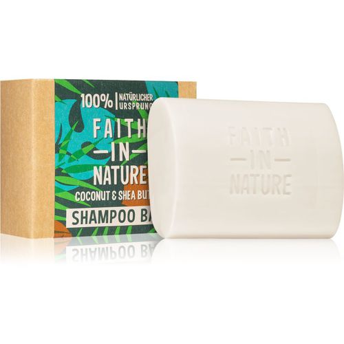 Coconut & Shea Butter Organisches Shampoo als Waschstück spendet Feuchtigkeit und Glanz 85 g - Faith In Nature - Modalova