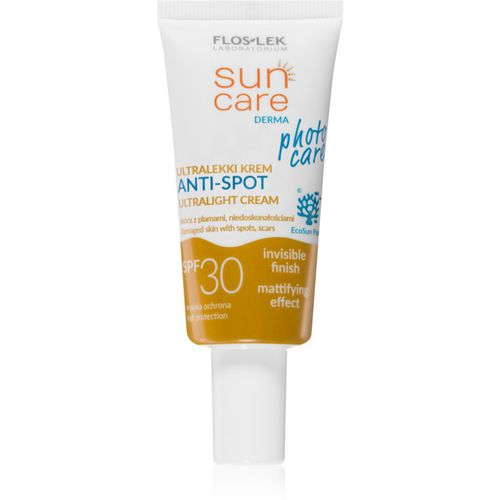 Sun Care Derma Photo Care leichte schützende Gesichtscreme für Haut mit kleinen Makeln SPF 30 30 ml - FlosLek Laboratorium - Modalova