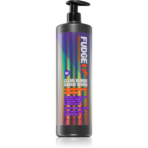 Clean Blonde Damage Rewind champú violeta matificante para cabello rubio y con mechas 1000 ml - Fudge - Modalova