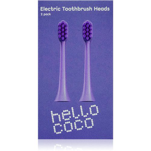 Electric Toothbrush Heads Purple recambio para cepillo de dientes 2 ud - Hello Coco - Modalova