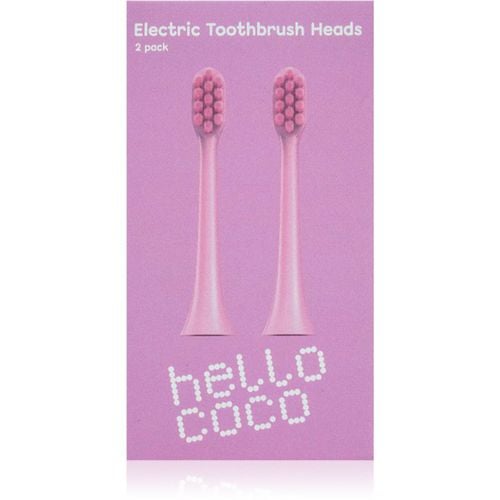 Electric Toothbrush Heads Pink testine di ricambio per spazzolino 2 pz - Hello Coco - Modalova