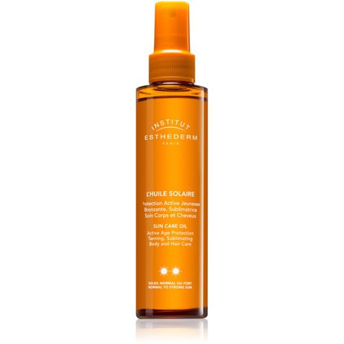 Adaptasun Sun Care Oil olio abbronzante per corpo e capelli a media protezione UV 150 ml - Institut Esthederm - Modalova