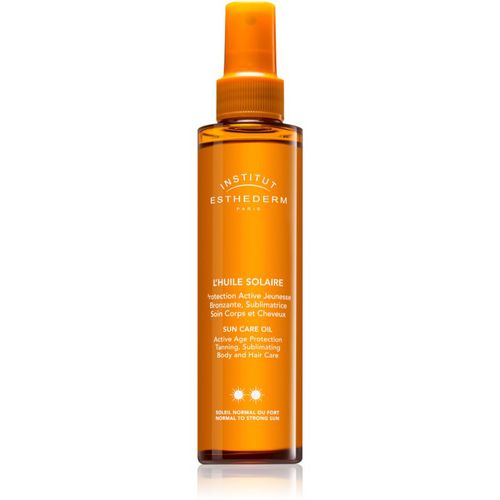 Sun Care Oil Sonnenöl für Körper und Haare mittlerer UV-Schutz 150 ml - Institut Esthederm - Modalova