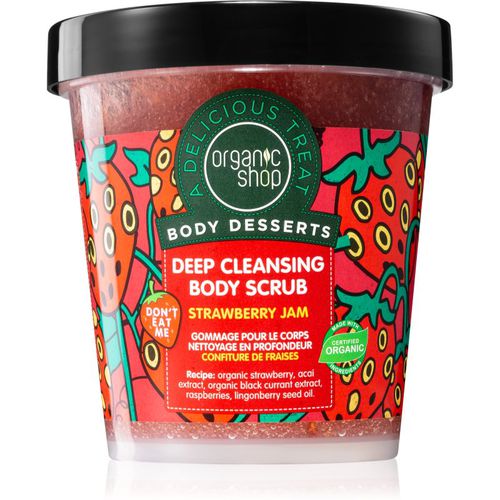 Body Desserts Strawberry Jam exfoliante de limpieza profunda para el cuerpo 450 ml - Organic Shop - Modalova