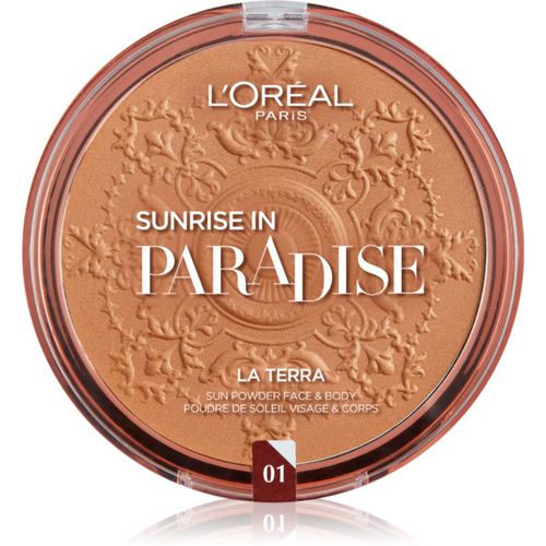 Wake Up & Glow La Terra Bronze Please! bronzer e cipria per contouring colore 01 Portofino Leger 18 g - L’Oréal Paris - Modalova