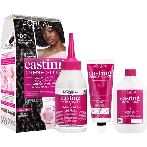 Casting Creme Gloss tinte de pelo tono 100 Deep Black 1 ud - L’Oréal Paris - Modalova