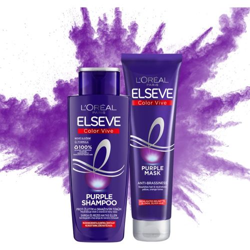 Elseve Color-Vive Purple mascarilla nutritiva para cabello rubio y con mechas 150 ml - L’Oréal Paris - Modalova