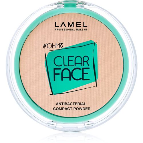 OhMy Clear Face cipria compatta con ingrediente antibatterico colore 401 Light Natural 6 g - LAMEL - Modalova