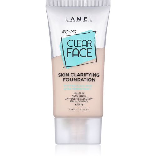 OhMy Clear Face base de cobertura total para pieles problemáticas y grasas tono 401 40 ml - LAMEL - Modalova