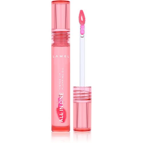 All in One Lip Tinted Plumping Oil aceite con color para labios para aumentar volumen № 401 Peachy 3 ml - LAMEL - Modalova