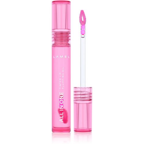 All in One Lip Tinted Plumping Oil aceite con color para labios para aumentar volumen № 402 Pink Sparkle 3 ml - LAMEL - Modalova