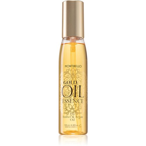 Gold Oil Amber & Argan Oil aceite regenerador y protector para el cabello dañado y las puntas abiertas con aceite de argán 130 ml - Montibello - Modalova