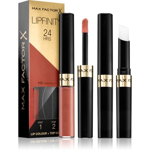 Lipfinity Lip Colour rossetto lunga tenuta con balsamo colore 115 Confident - Max Factor - Modalova