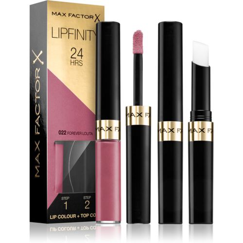 Lipfinity Lip Colour rossetto lunga tenuta con balsamo colore 022 Forever Lolita - Max Factor - Modalova