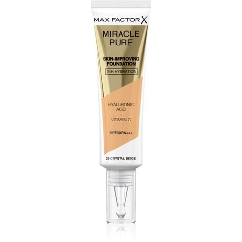 Miracle Pure Skin fondotinta lunga tenuta SPF 30 colore 33 Crystal Beige 30 ml - Max Factor - Modalova