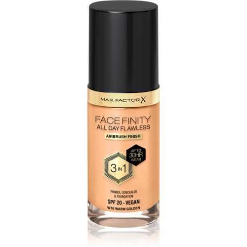 Facefinity All Day Flawless fondotinta lunga tenuta SPF 20 colore 76 Warm Golden 30 ml - Max Factor - Modalova