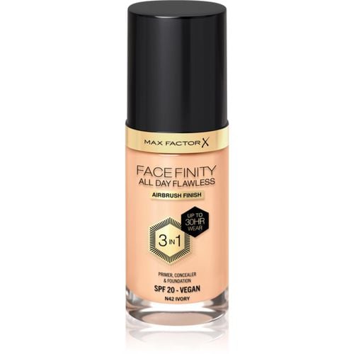 Facefinity All Day Flawless maquillaje de larga duración SPF 20 tono 42 Ivory 30 ml - Max Factor - Modalova