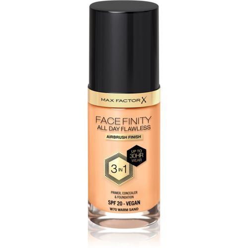 Facefinity All Day Flawless fondotinta lunga tenuta SPF 20 colore 70 Warm Sand 30 ml - Max Factor - Modalova